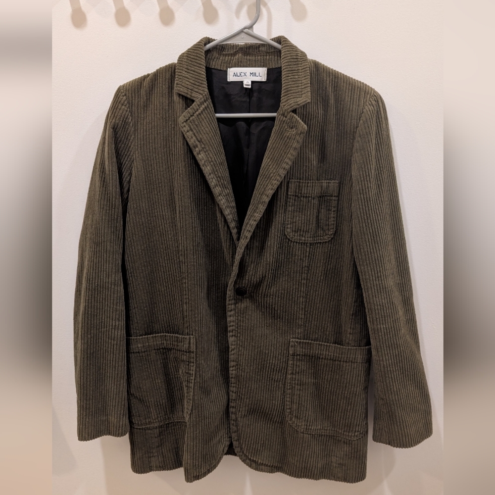 Alex Mill Olive Corduroy Blazer